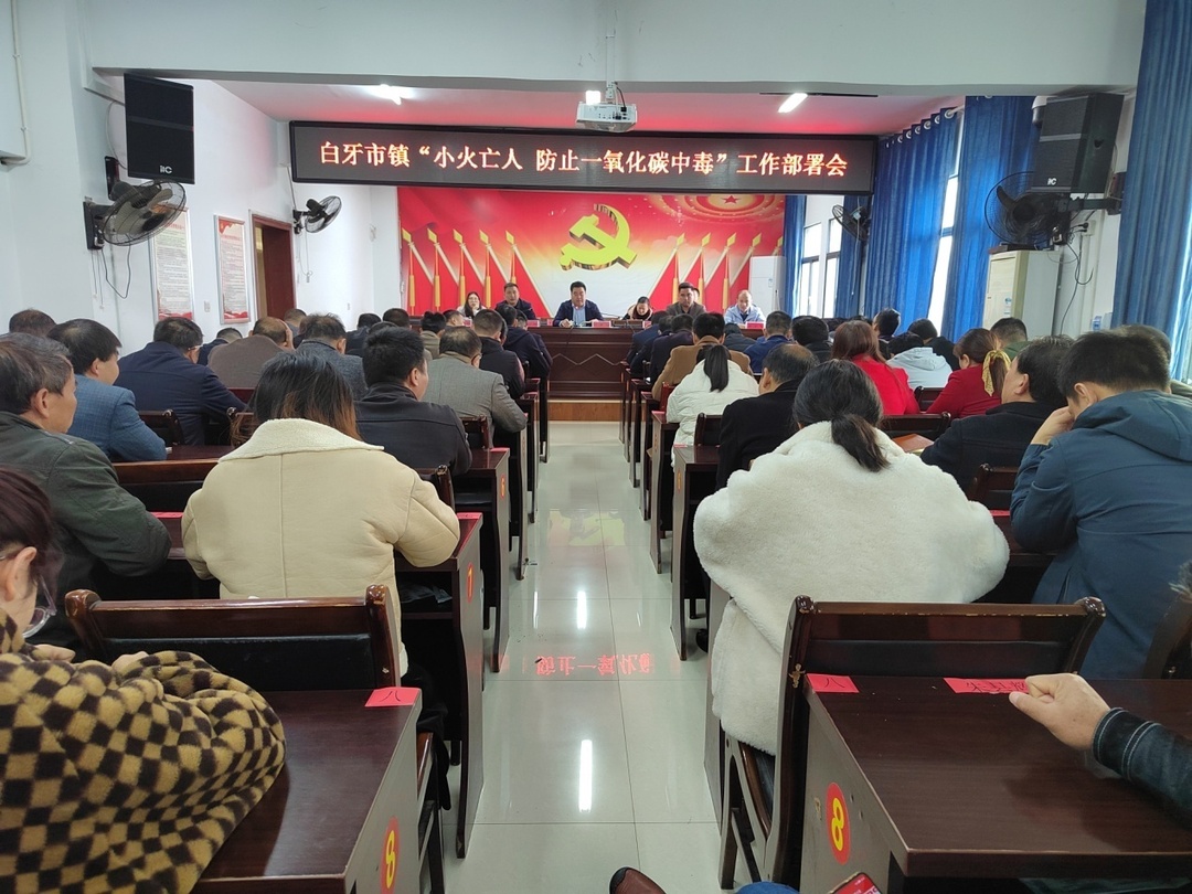 白牙市镇召开“小火亡人 一氧化碳中毒”工作部署会