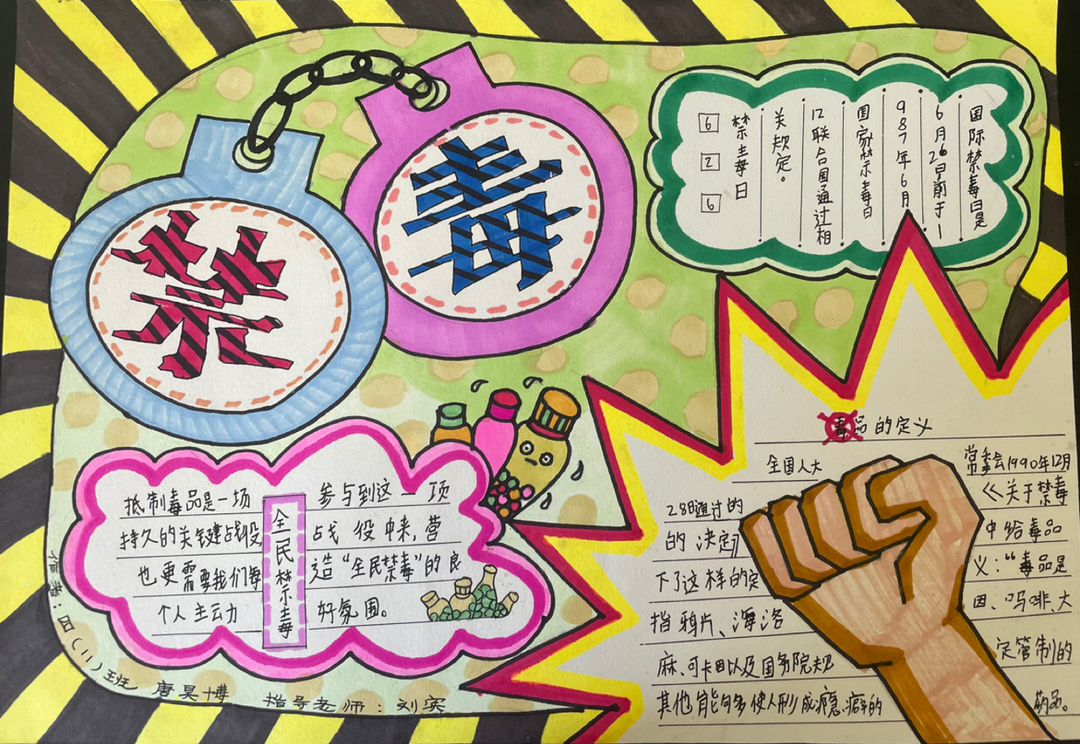 东安县舜德学校举办“健康人生 绿色无毒”绘画比赛活动