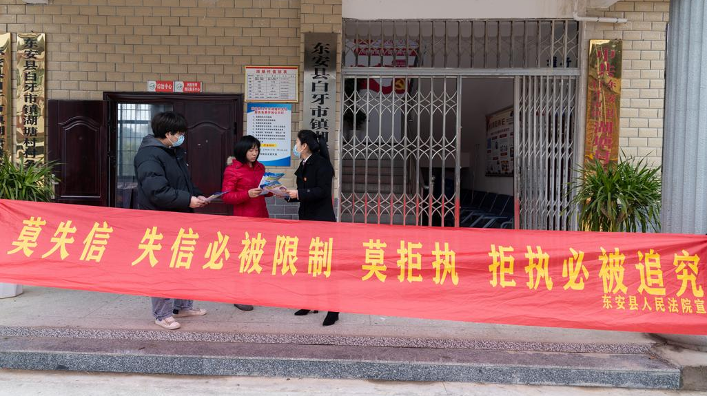 东安县人民法院开展诚信建设进乡村活动