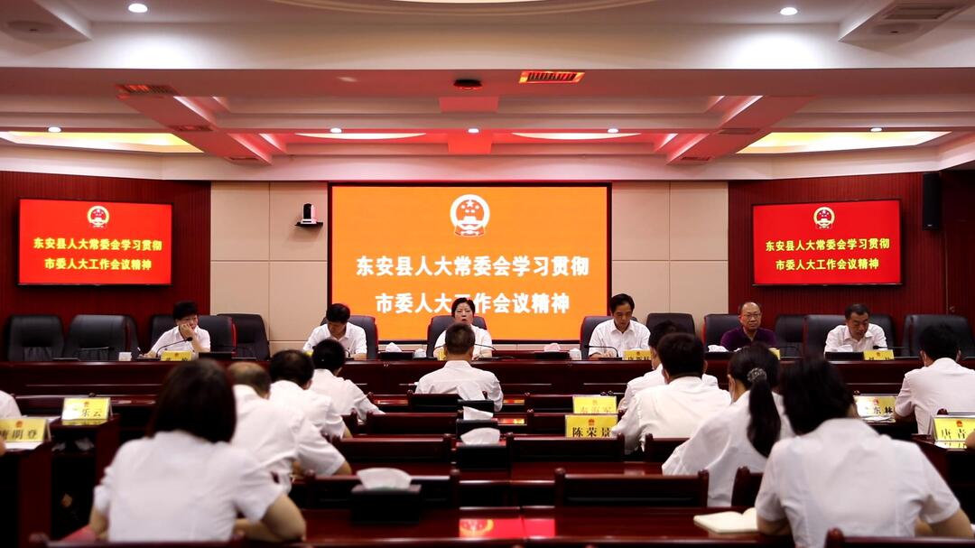 東安縣人大常委會學習貫徹市委人大工作會議精神