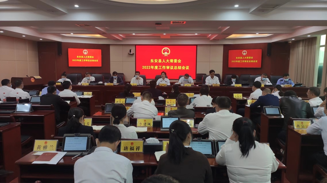 东安县人大常委会2022年度工作审议总结会议召开