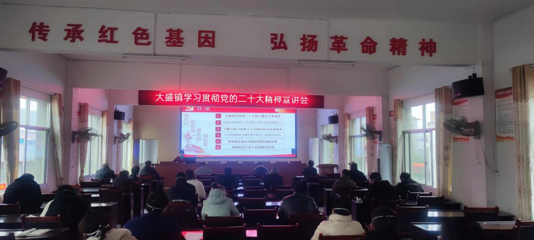 學習貫徹黨的二十大精神宣講會活動走進大盛鎮