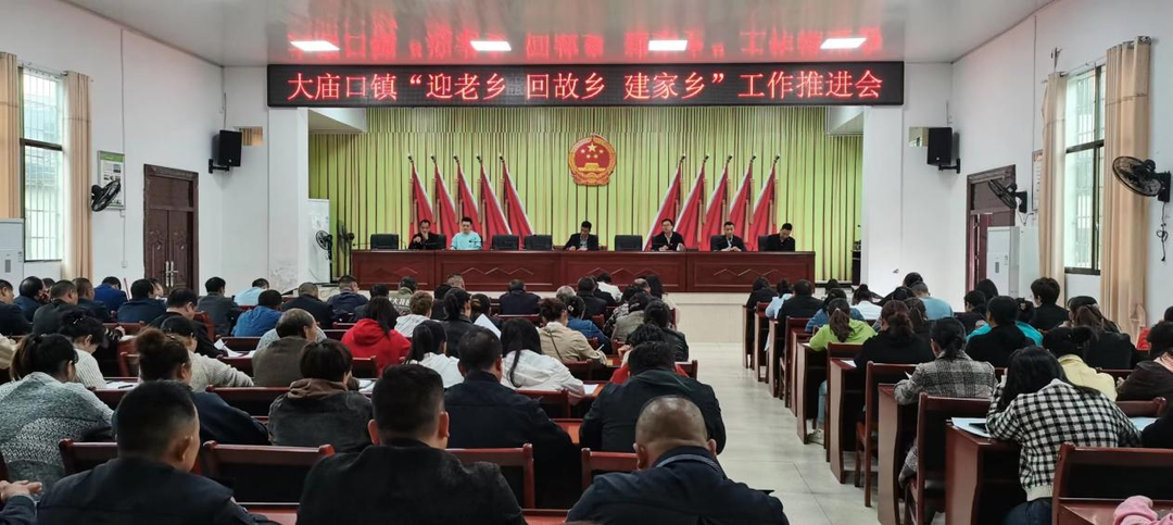 大庙口镇召开“迎老乡，回故乡，建家乡”工作推进会
