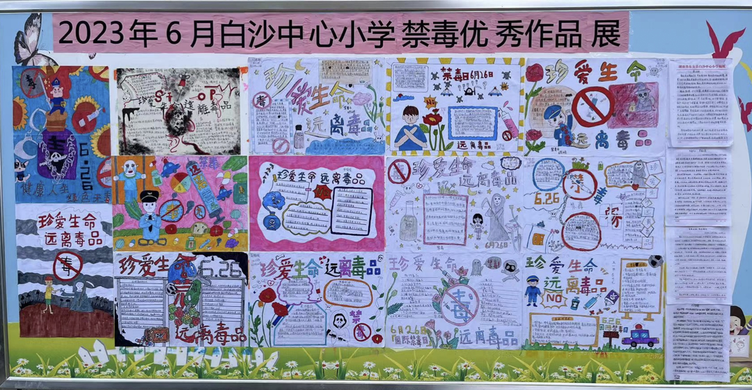 白沙中心小學多形式開展禁毒宣傳活動