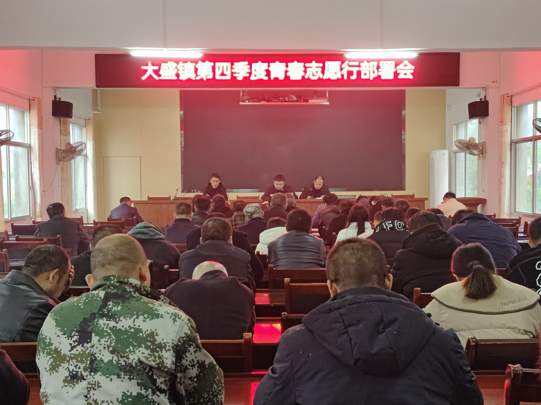 大盛鎮召開第四季度青春志愿行部署會