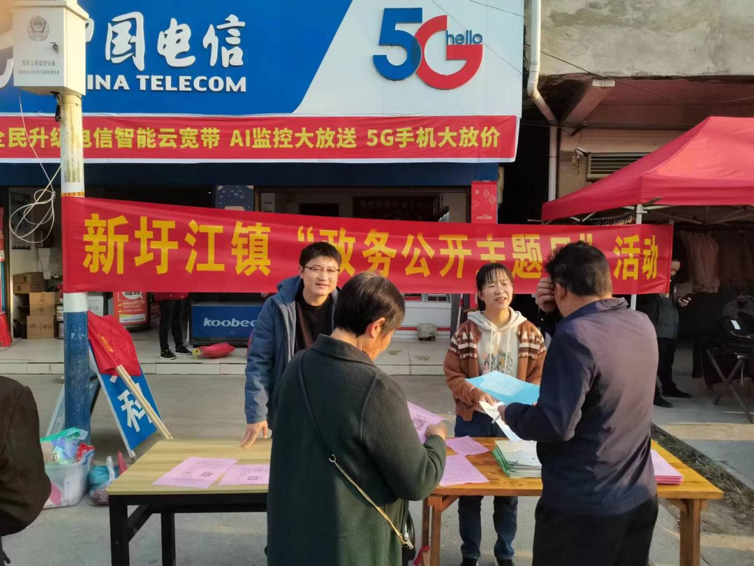 新圩江镇开展政务公开主题日活动