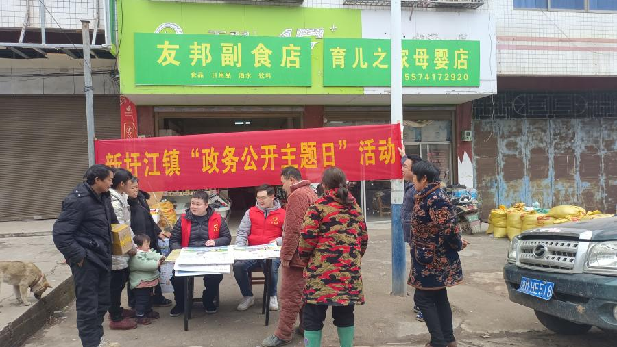 新圩江镇开展“政务公开主题日”宣传活动