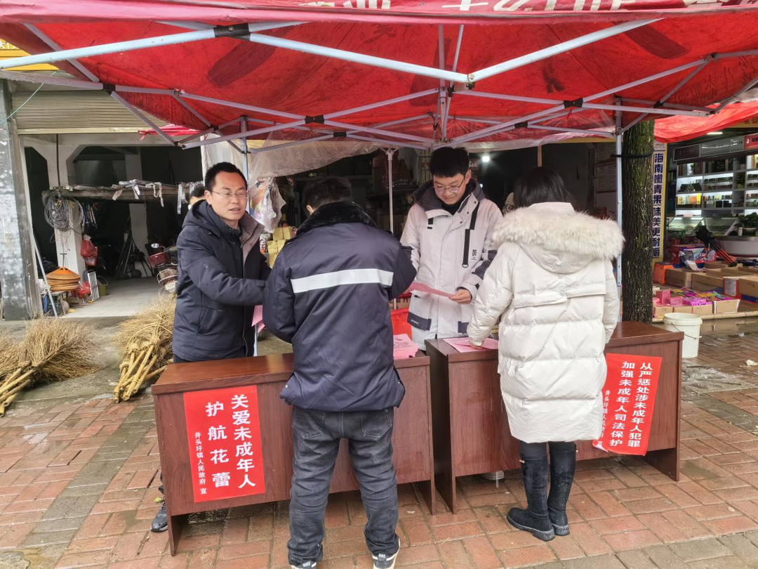 井头圩镇开展“利剑护蕾”大走访活动