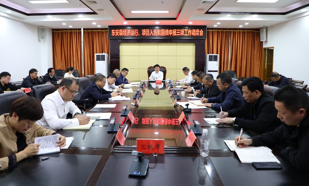 东安县召开经济运行、项目入统和国债申报三项工作调度会