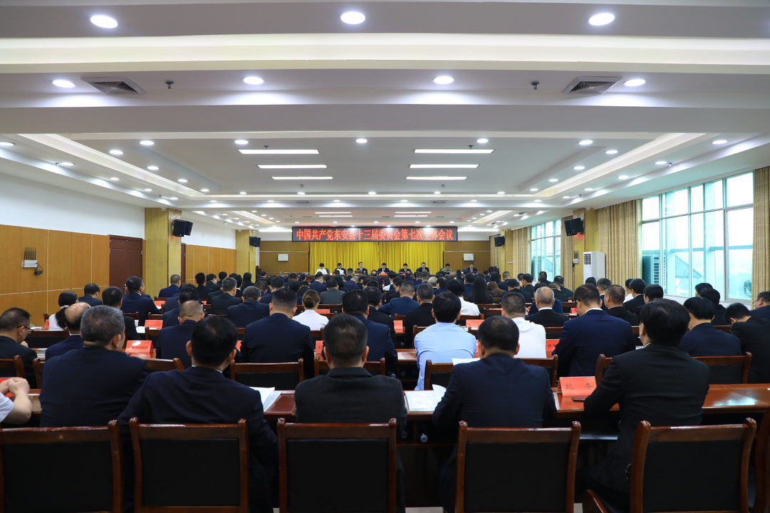 中共东安县委十三届七次全体会议召开