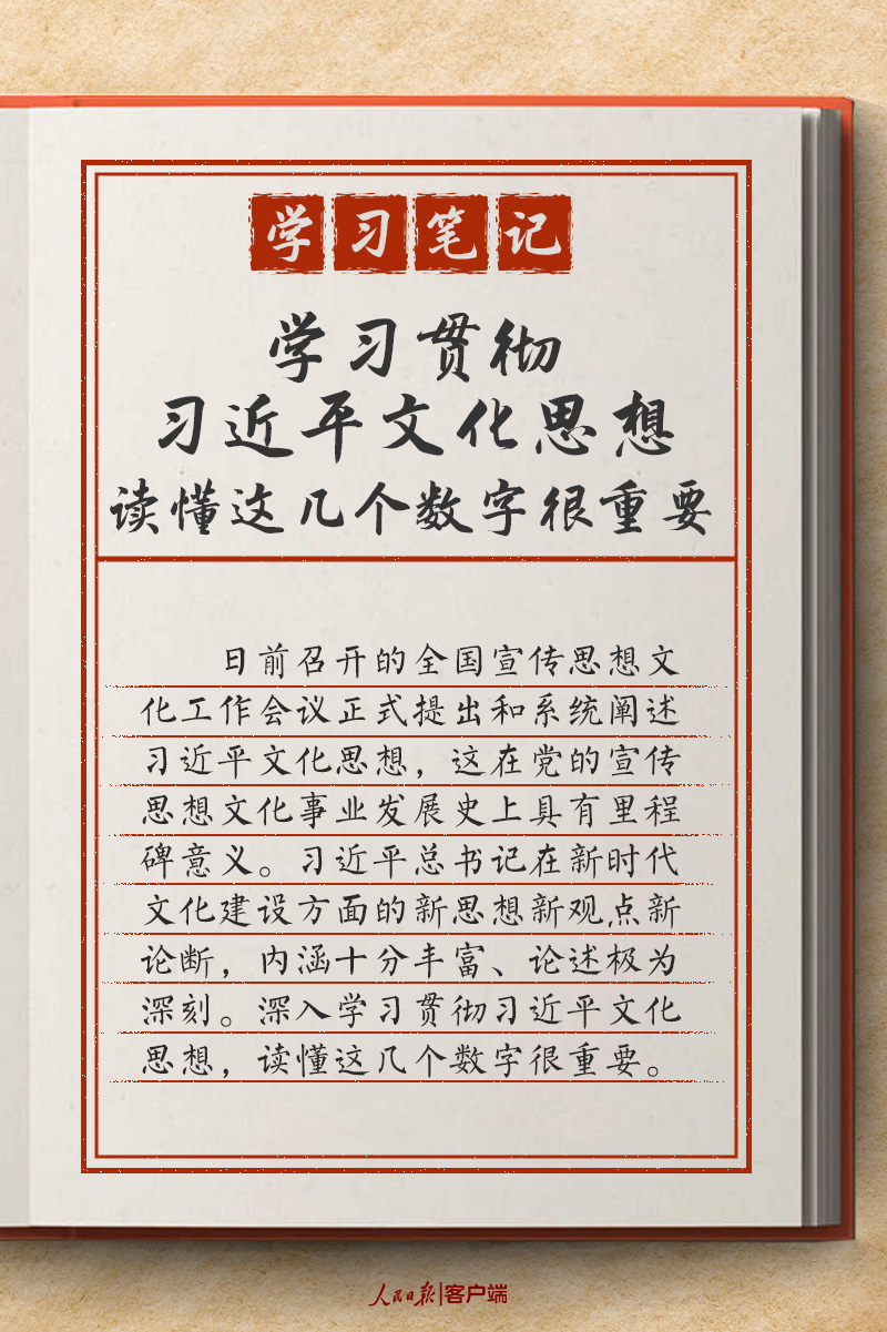 學(xué)習(xí)筆記：學(xué)習(xí)貫徹習(xí)近平文化思想，讀懂這幾個(gè)數(shù)字很重要