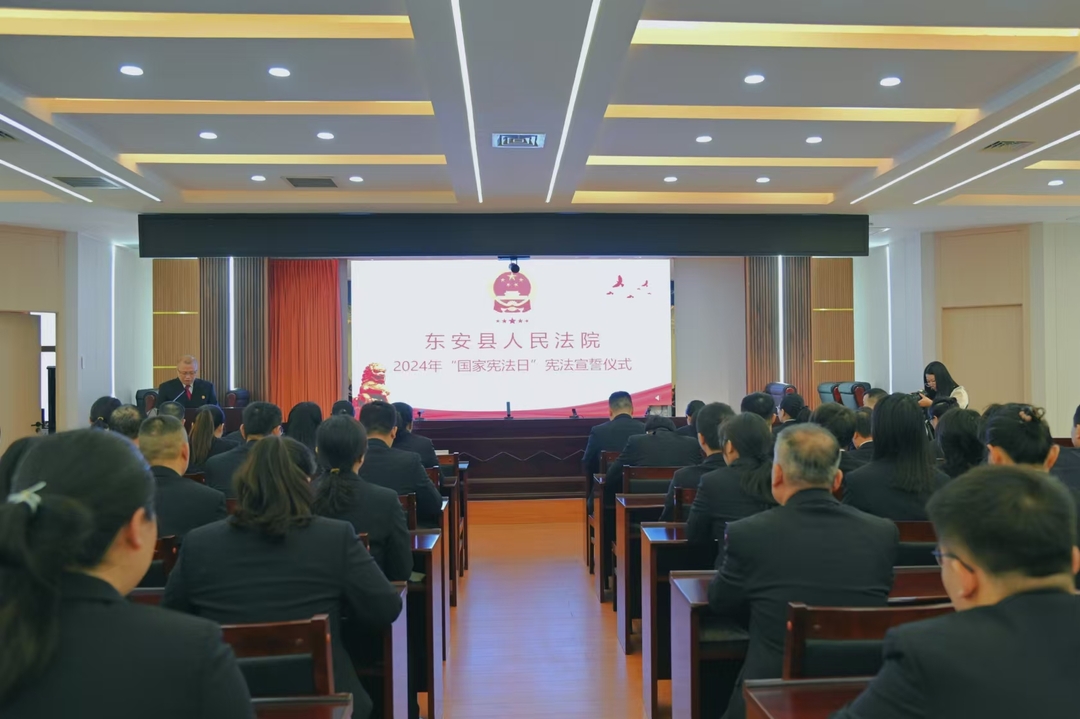 尊崇憲法 | 東安縣人民法院舉行憲法宣誓儀式