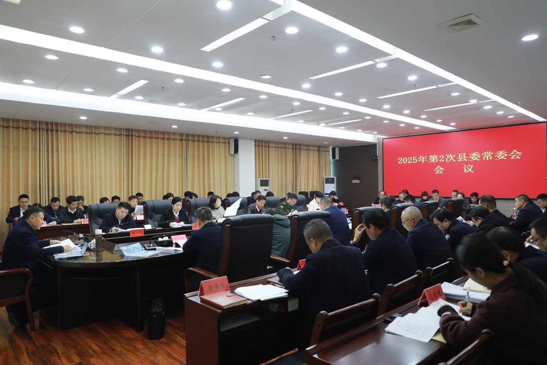 唐何主持召開2025年第2次縣委常委會會議