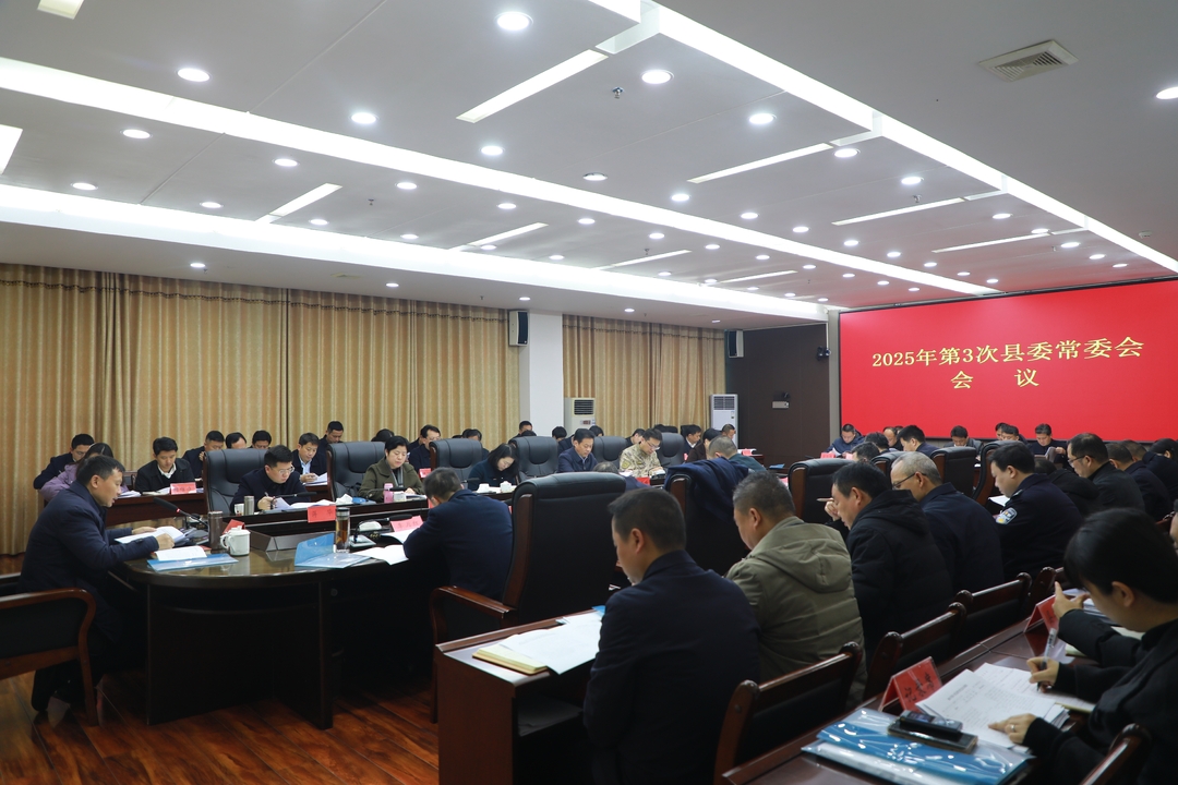 唐何主持召開2025年第3次縣委常委會會議